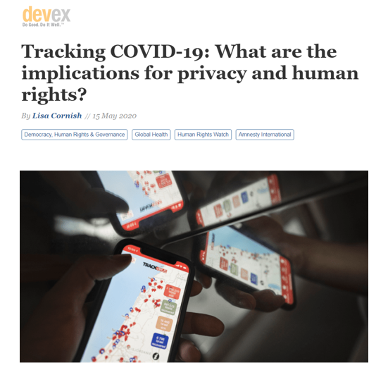 Tracking COVID-19: Implications for Privacy and Human Rights